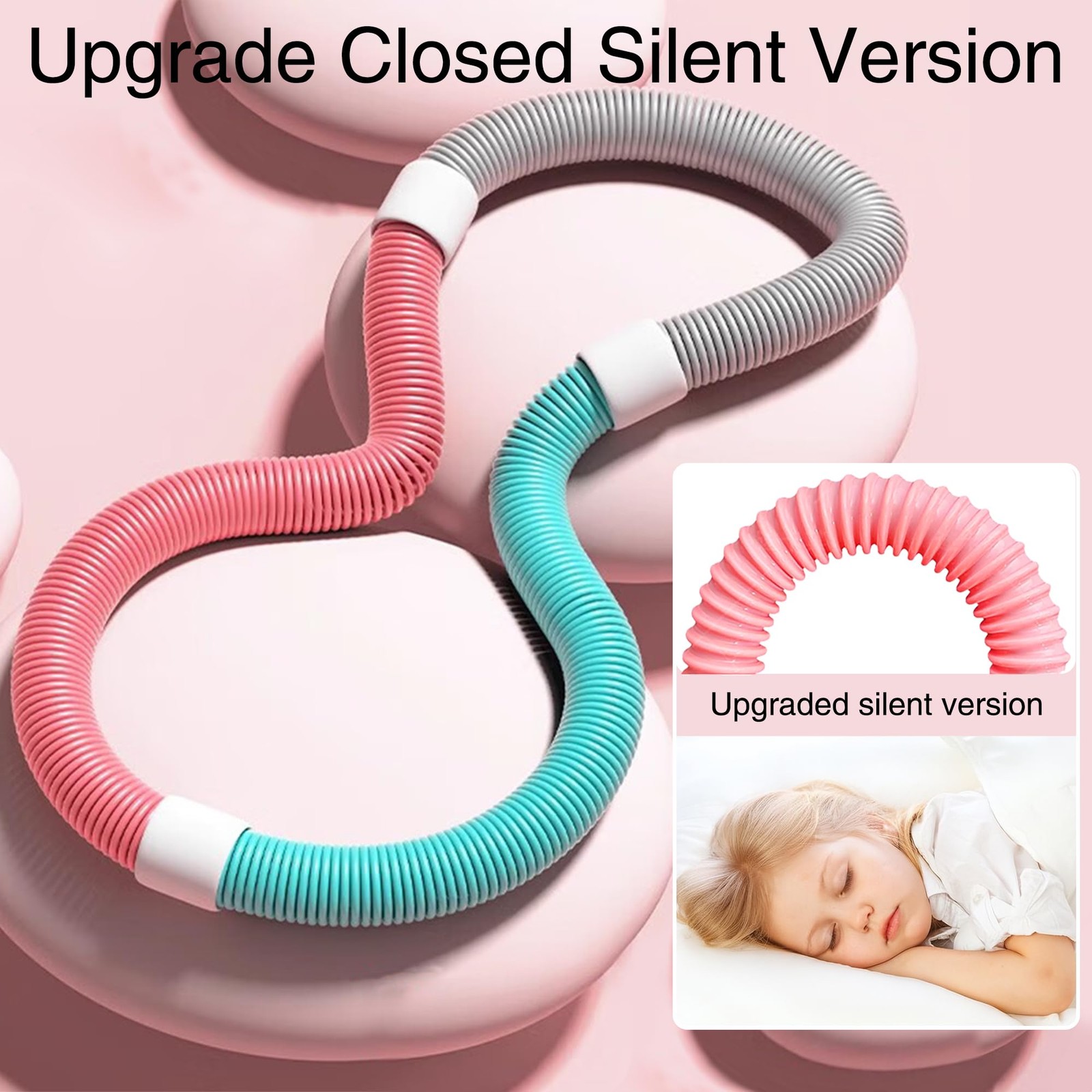 Weighted Soft Spring Hula Hoop for Adults, 3lb Foldable macaron colors