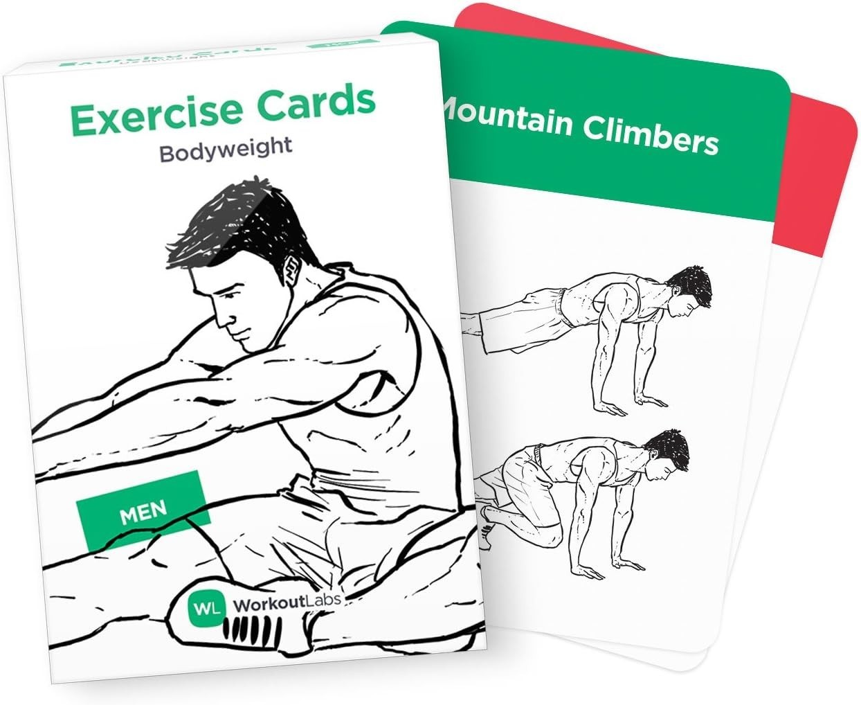 Workout Labs MEN Yoga Cards Visual Practice Guide For All Ages & Levels~Visual