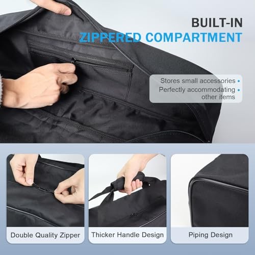 Black RV Camping Carry-All Bag for Tire Locking Chocks – 23-1/2&Prime; x 8&Prime;x 6&Prime; –
