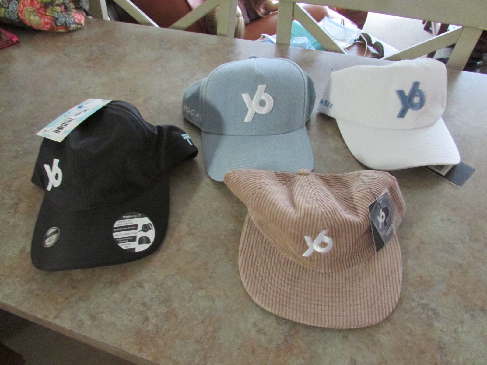 « Y6 » YOGA CAPS 4 COLORS NEW !! RETAIL $36 -38 $18 ADJUSTABLE CORDUROY & COTTON