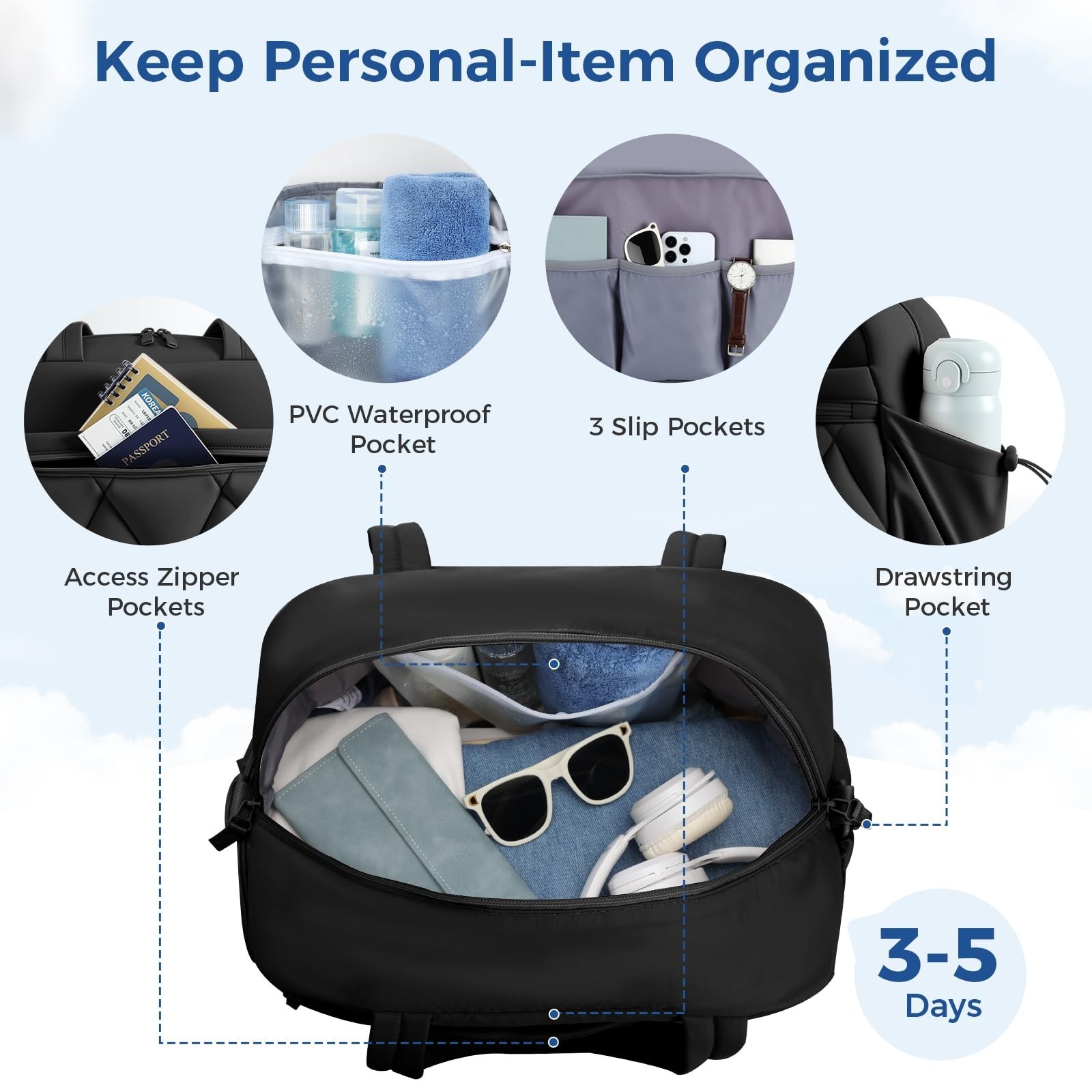 Travel Duffle Bag for Women – Gym Bag With Shoes Compartment & Wet Pocket, Ca…