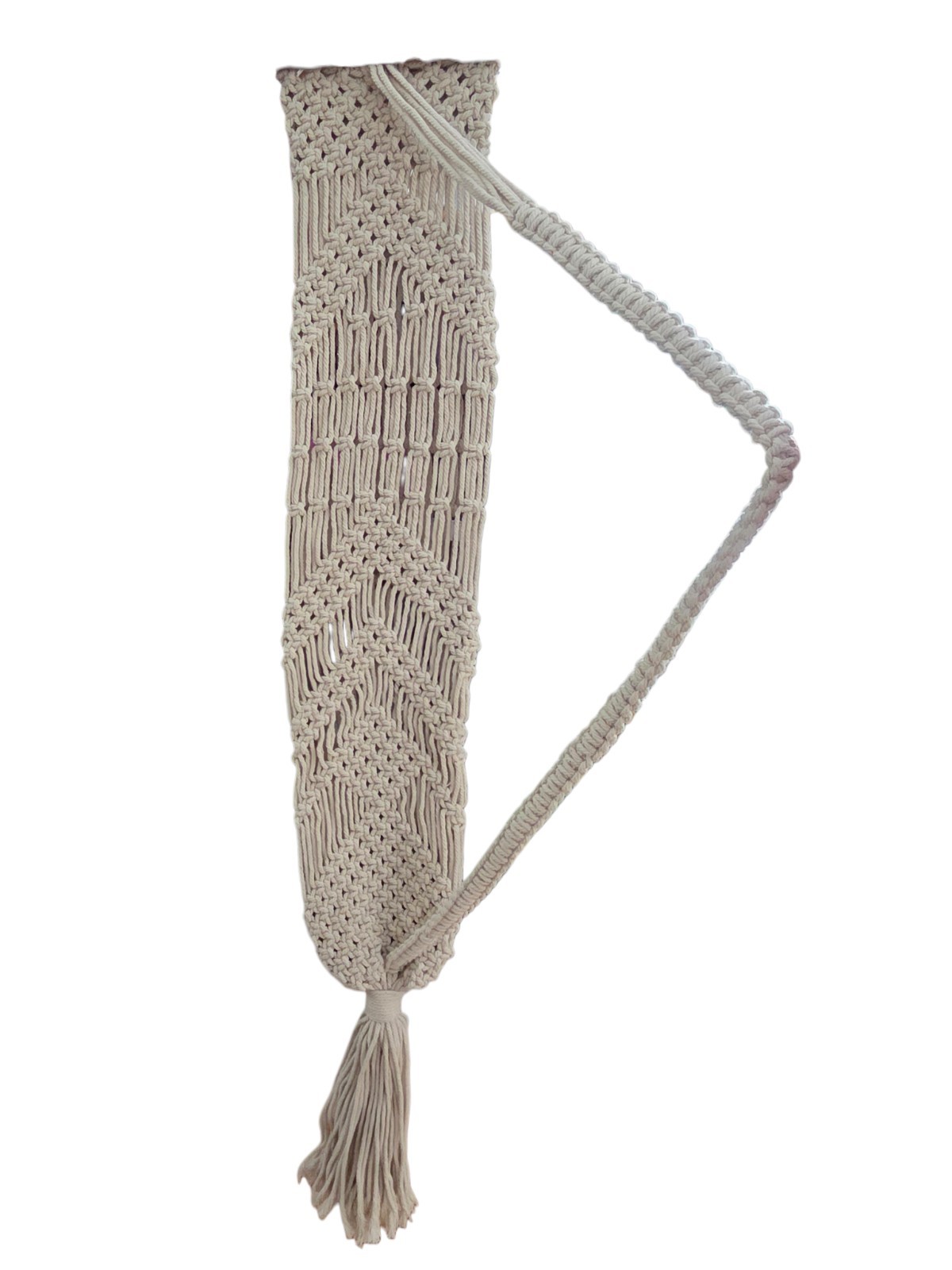 New Oak And Reed Beige Macrame Yoga Carry Bag Boho Free People 100% Cotton