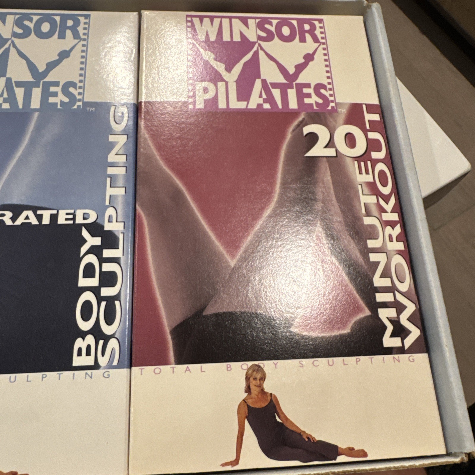 Windsor Pilates Total Body Sculpting VHS Tapes, Set of 3, Meal Plan Booklet