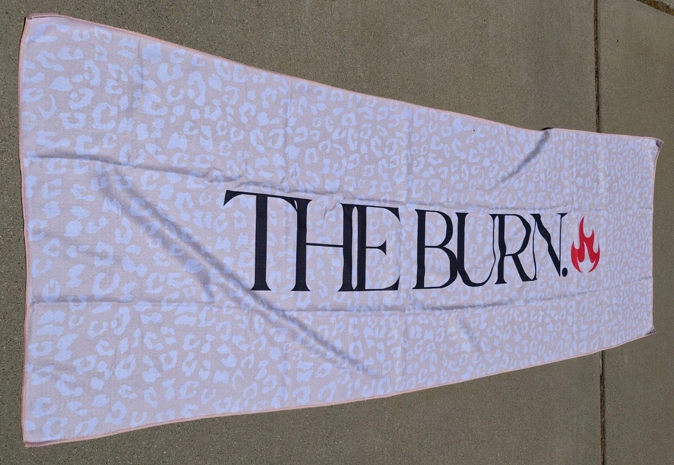 The Burn. GYM Mat Grip Towel 72”X26.5&Prime; Mat Hot Yoga Towel Non Slip Grip