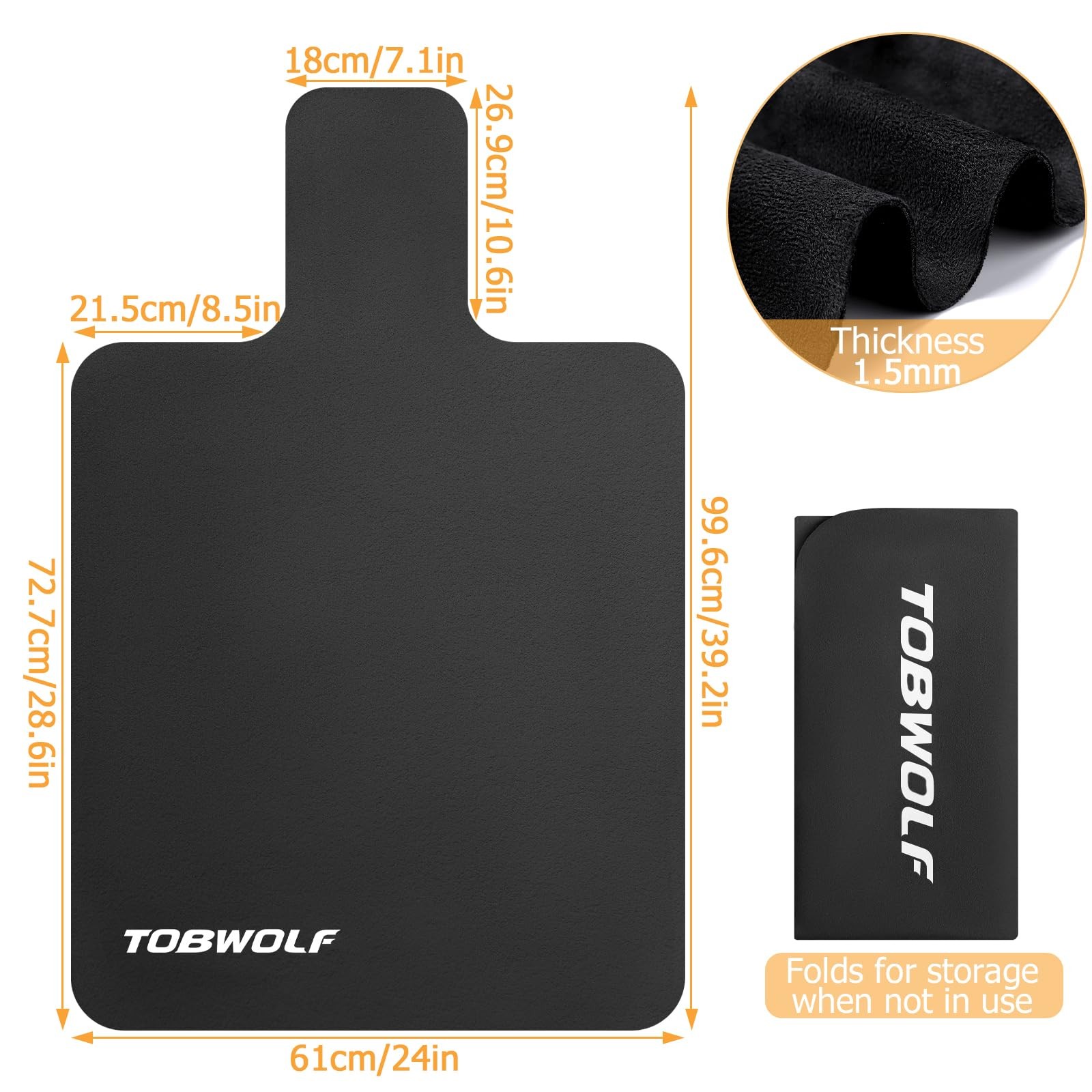 Pilates Reformer Mat Towel 39 »x24 » Non-Slip Sweat-Wicking Suede Surface