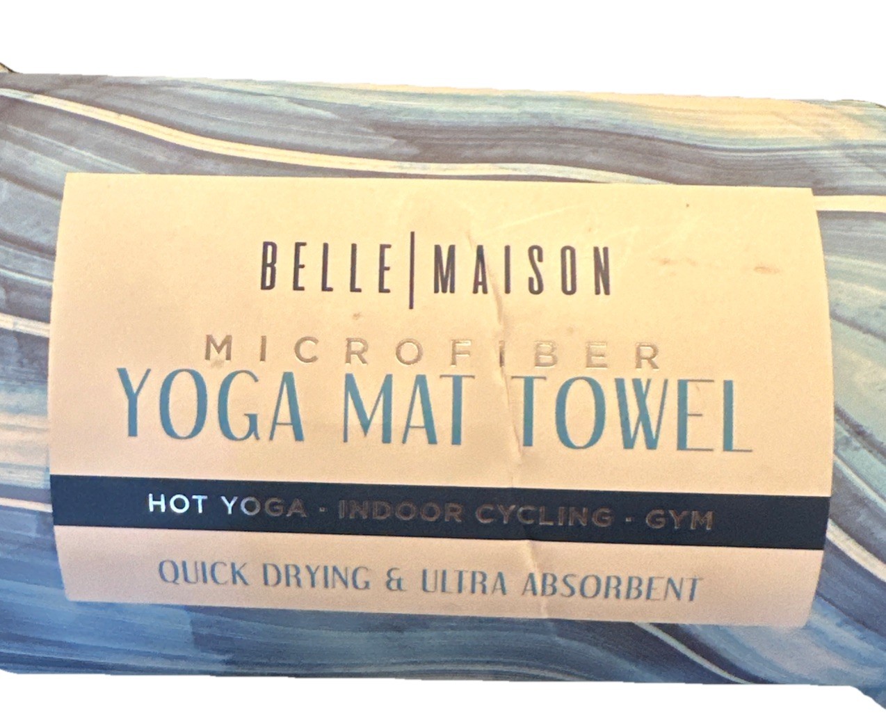 Microfiber Yoga Mat Towel Cycling Gym Workout NEW Light Blue Belle Madison
