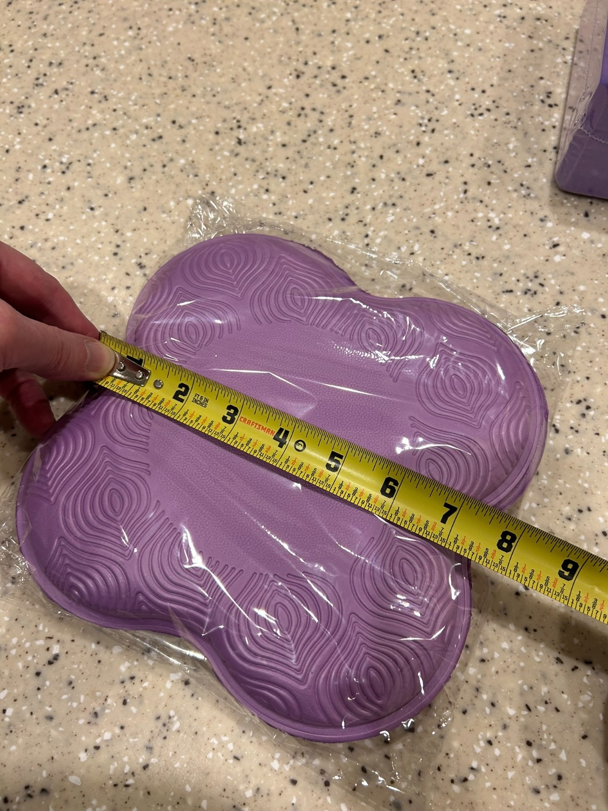NEW! 2 Yoga Blocks & 2 Knee Pads Purple EVA Foam Pilates Stretch Wrist Support