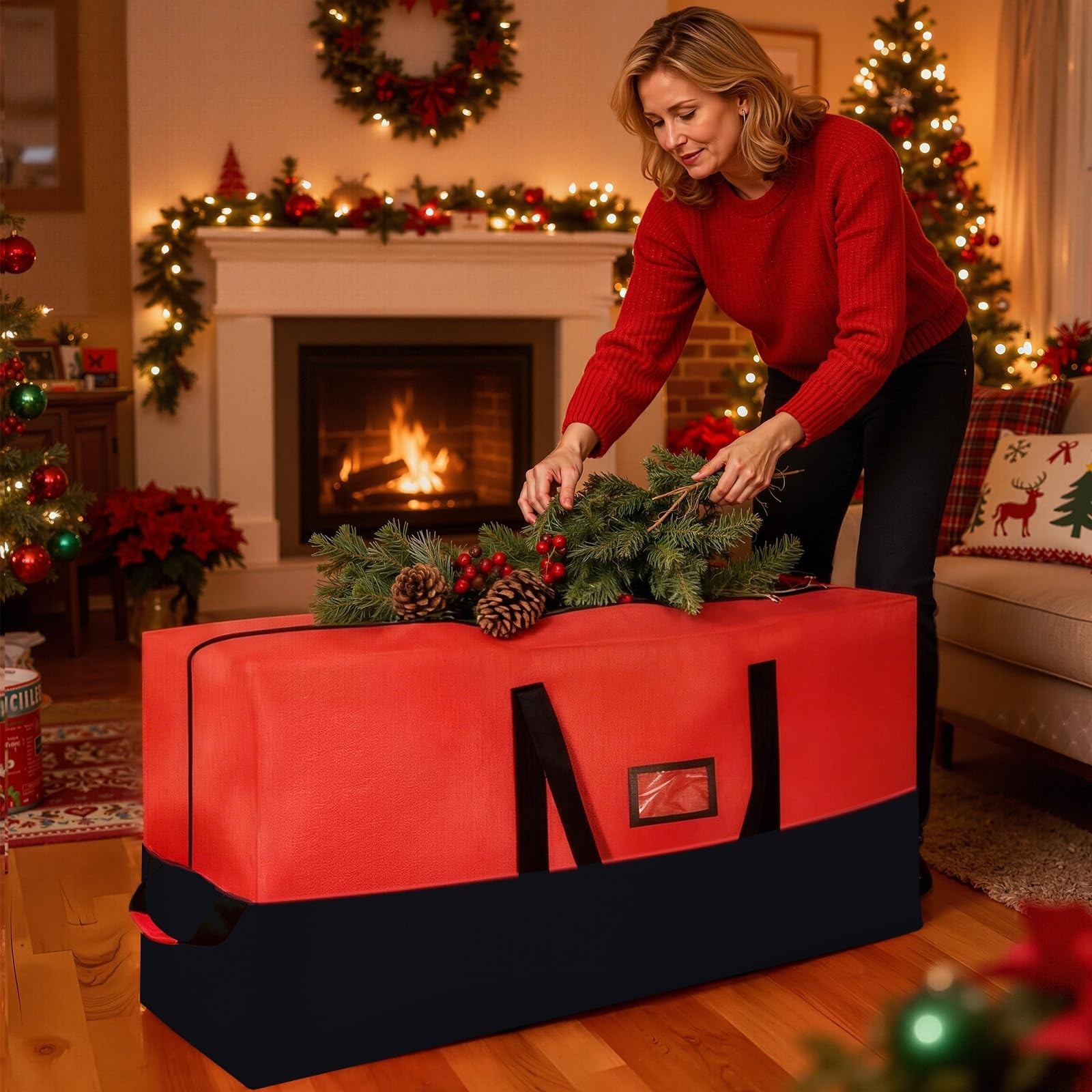 Heavy Duty Christmas Tree Storage Bag for Trees Up to 9ft – Waterproof, 60