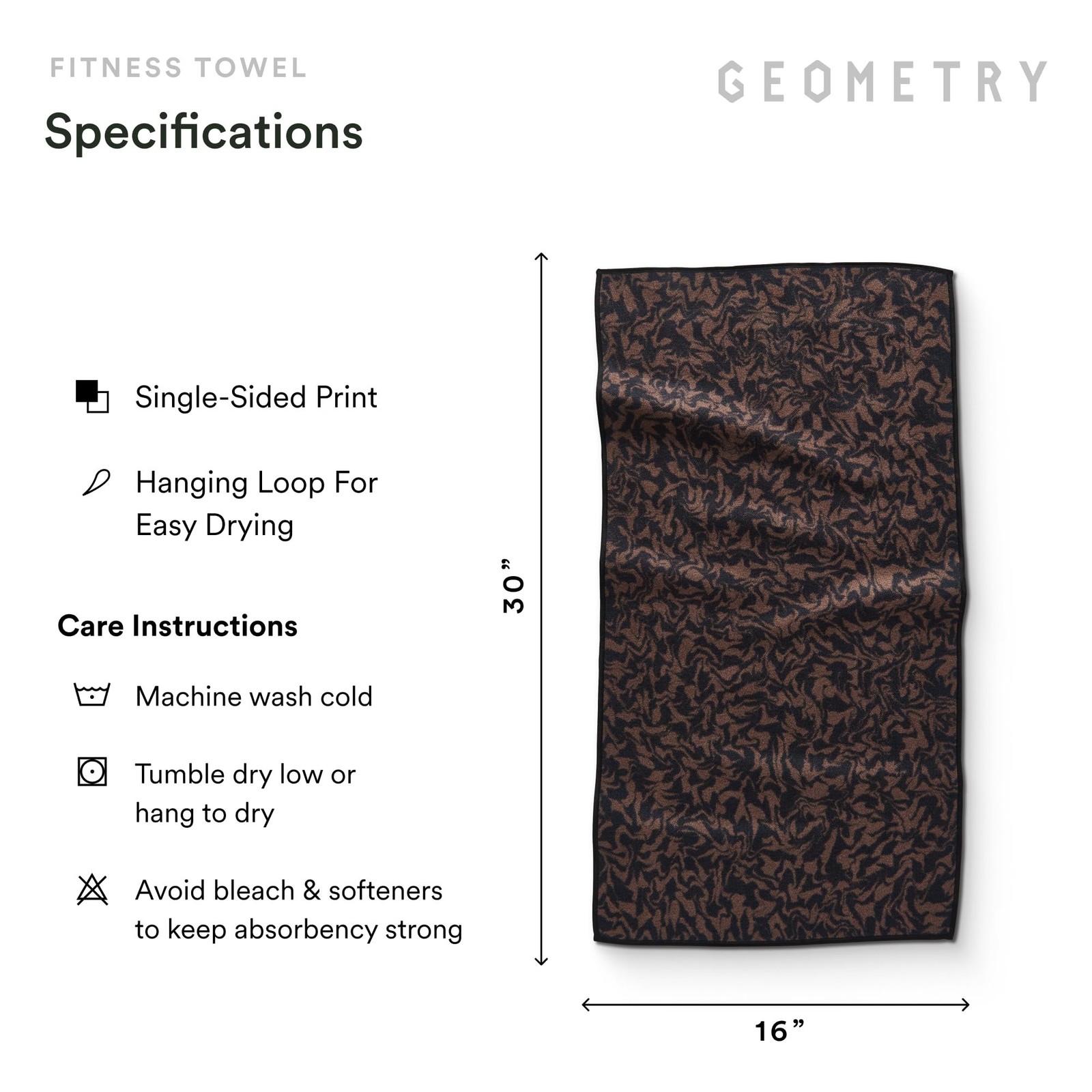 GEOMETRY Gym Towel for Working Out – Compact & Quick Dry, Super Absorbent Mic…