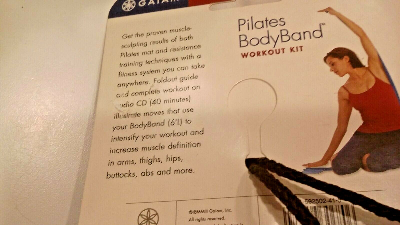 GAIAM Pilates Bodyband Workout Kit Heavy Resistance Advanced Workout DVD + Band