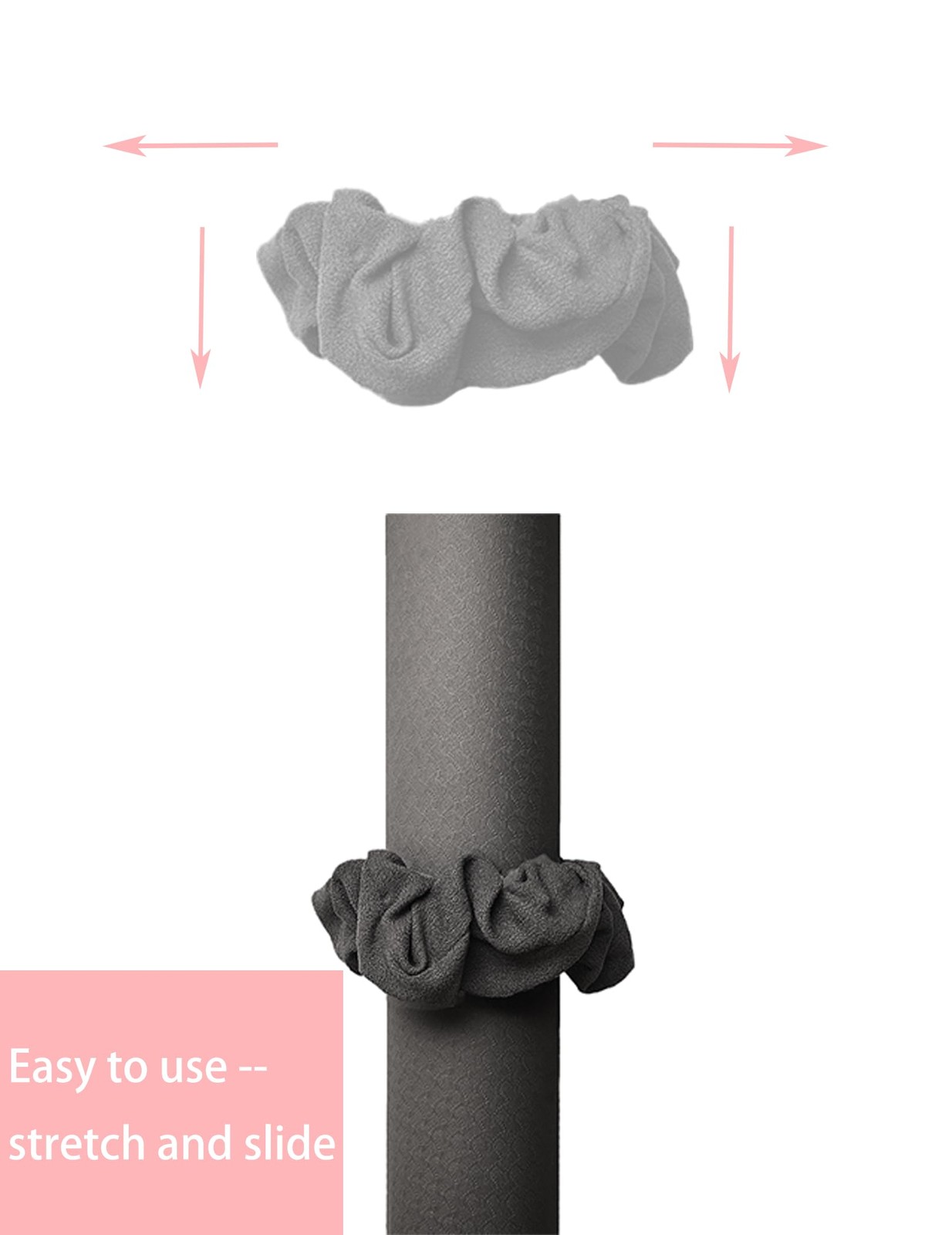 Yoga Mat Scrunchie – Holds Your in Style – average, Dark Gray