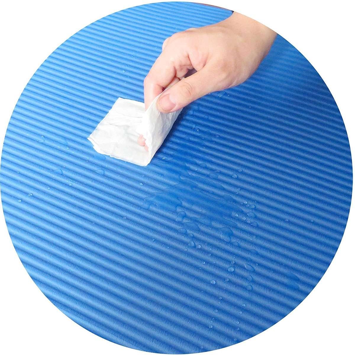 2pcs Thick 15mm Yoga Mats Exercise Gym Fitness Mat Non-Slip With Carry Strap US