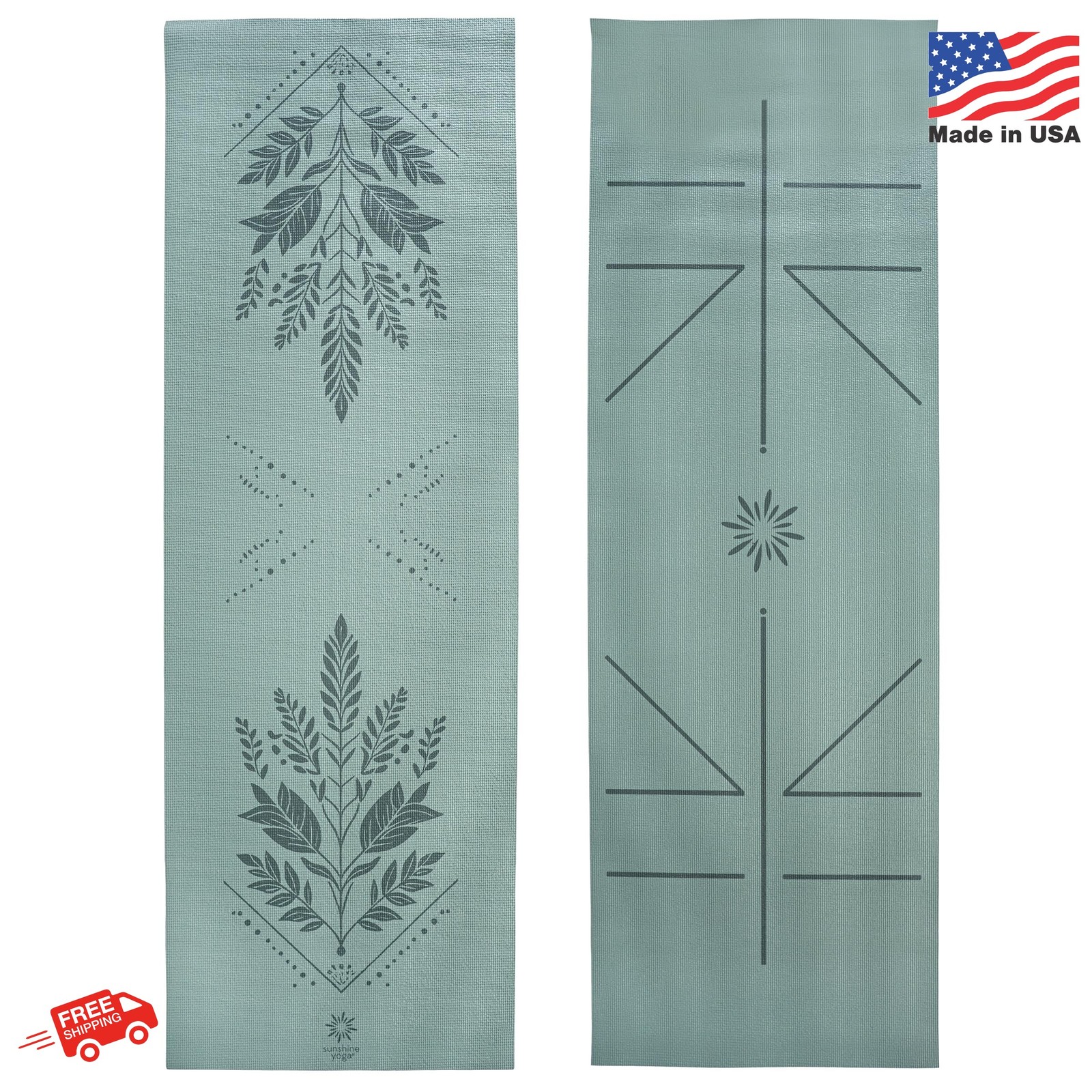Ascend Yoga Mat – Premium 6mm Thick, 72&Prime; x 24&Prime;, Solid or Reversible Print, Non S