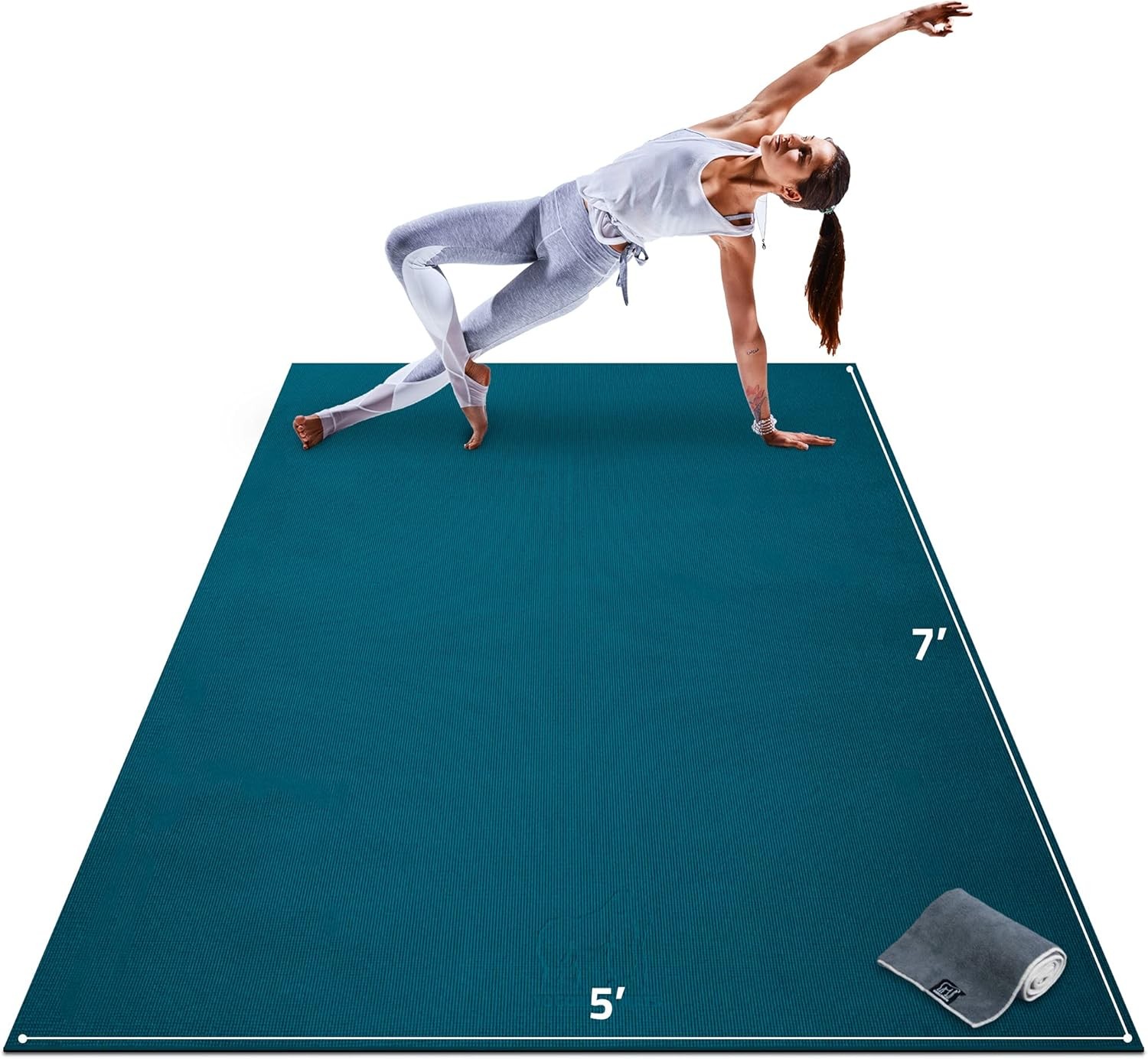 Large Non Slip Yoga Mat 6x4ft 7x5ft 8mm Thick