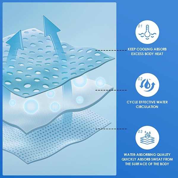 Cooling Towels for Neck and Face – 6 Pack 47×12 Inch Ice Cold Microfiber Towels,