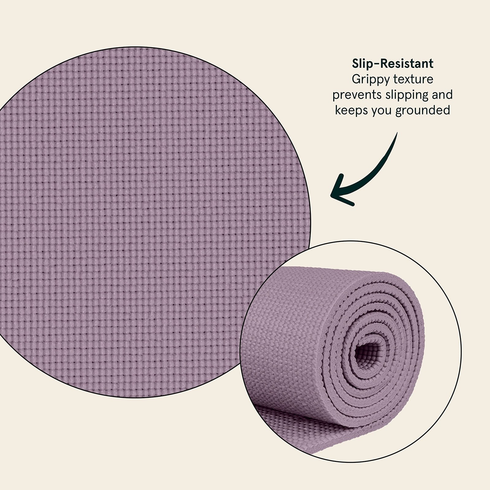 Retrospec Pismo Yoga Mat w/Nylon Strap for Men & Women – Non Slip Exercise Ma…