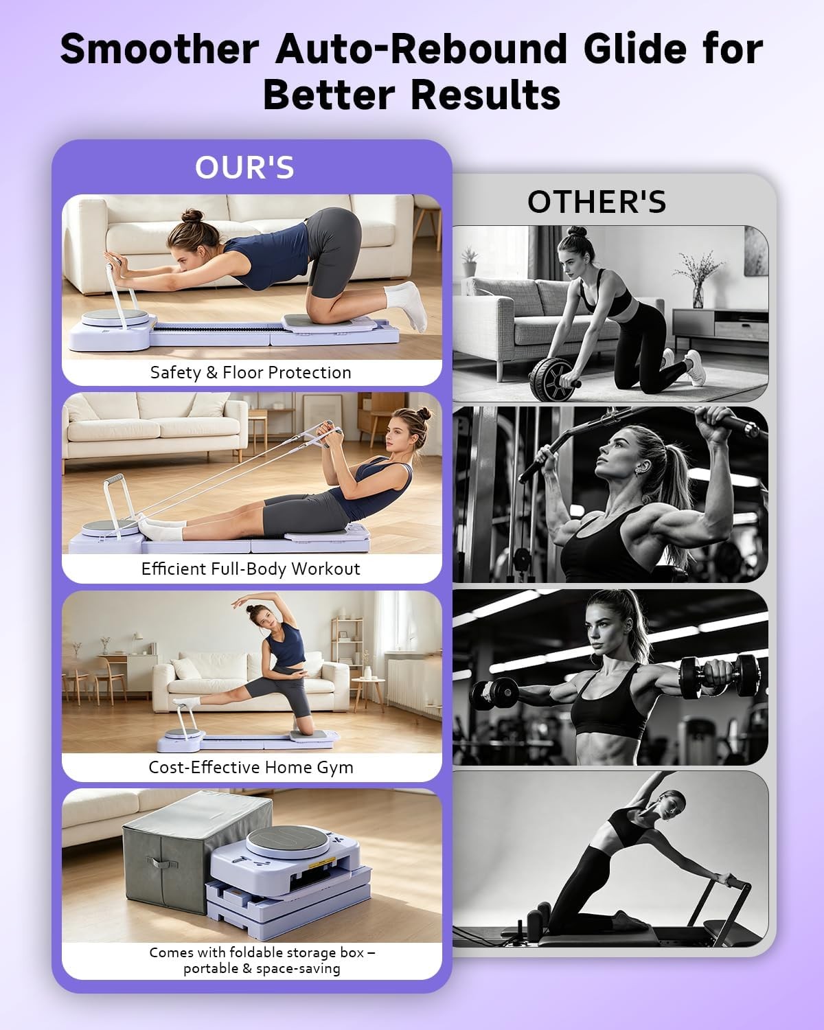 Pilates Board Foldable Portable Reformer 2026 9 in 1 Sculpting