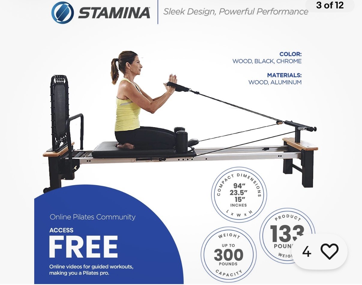 AeroPilates Pro Reformer Pilates Resistance System Form Cardio Rebounder (used)