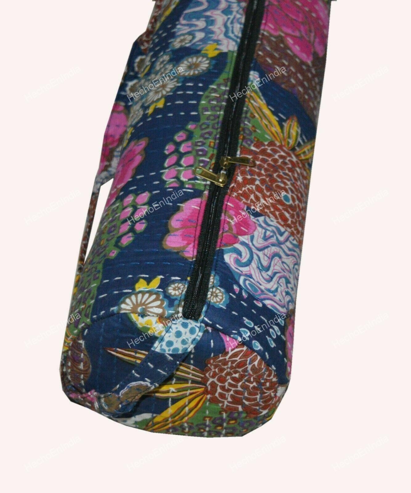 Running Fancy Bohemian Exercise Sports Cotton Unisex Cross Body Kantha Yoga Bag
