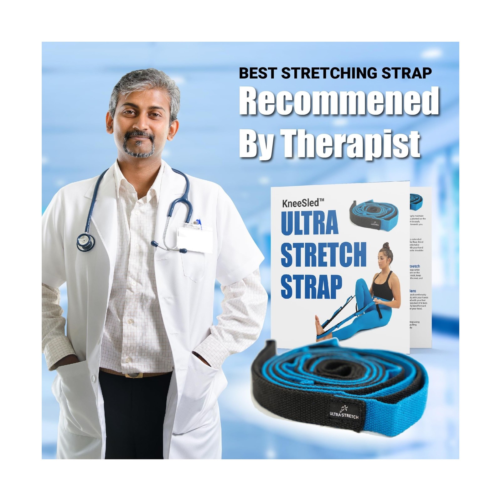 KneeSled™ Ultra Stretch Strap Best Choice for Physical Therapy U.S.A.