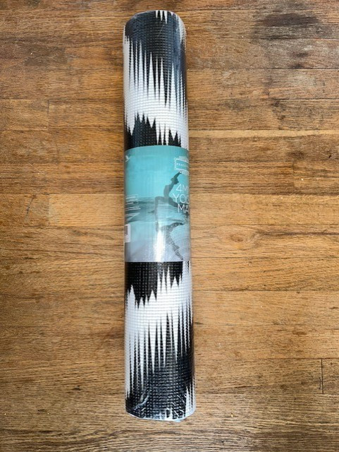 Peace + Pose 4mm Yoga Mat Black / White Lightweight Easy Clean Non Slip – NEW
