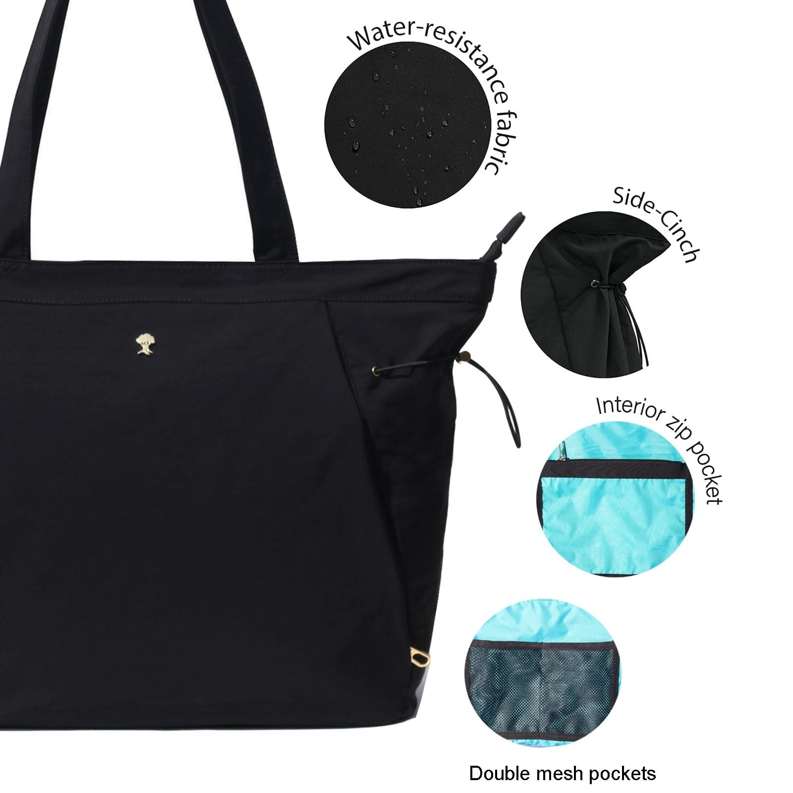 Yoga Tote Bag For Women Shoulder Drawstring Carryall Pilates Gym Beach