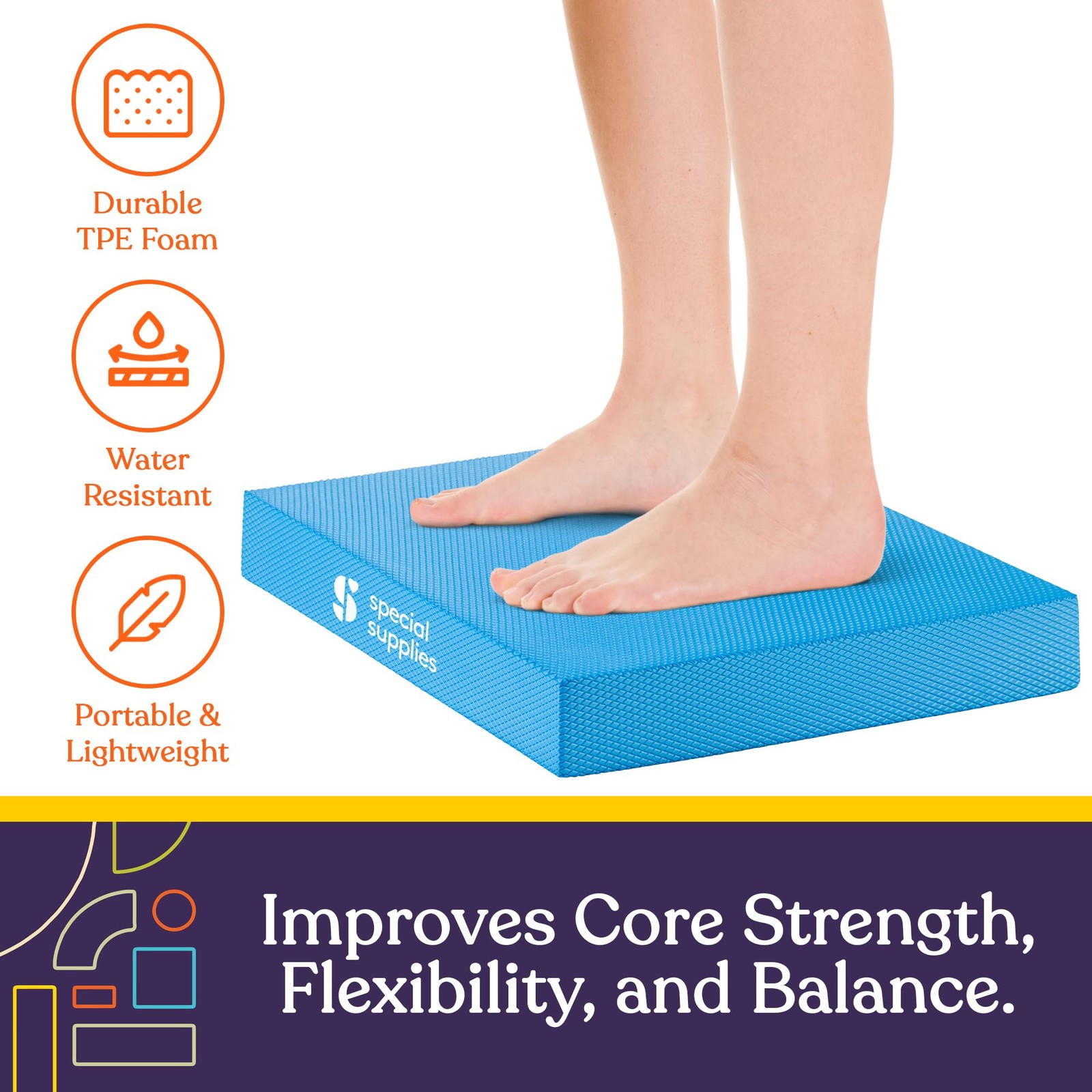 SPECIAL SUPPLIES Balance Board and Yoga Strap Set with Exercise Bands for Str…