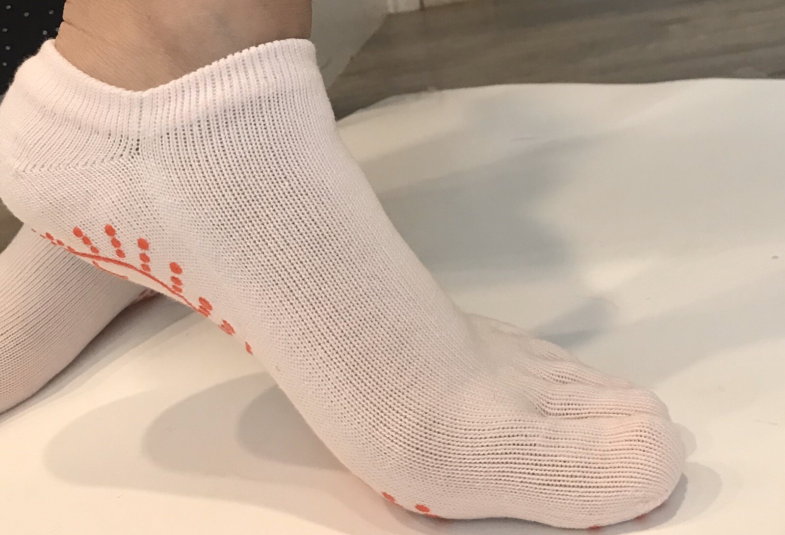 Pink Jara Bamboo Yoga Socks Full Toe Non Slip, No Show, S-M Control/Balance 2-pk