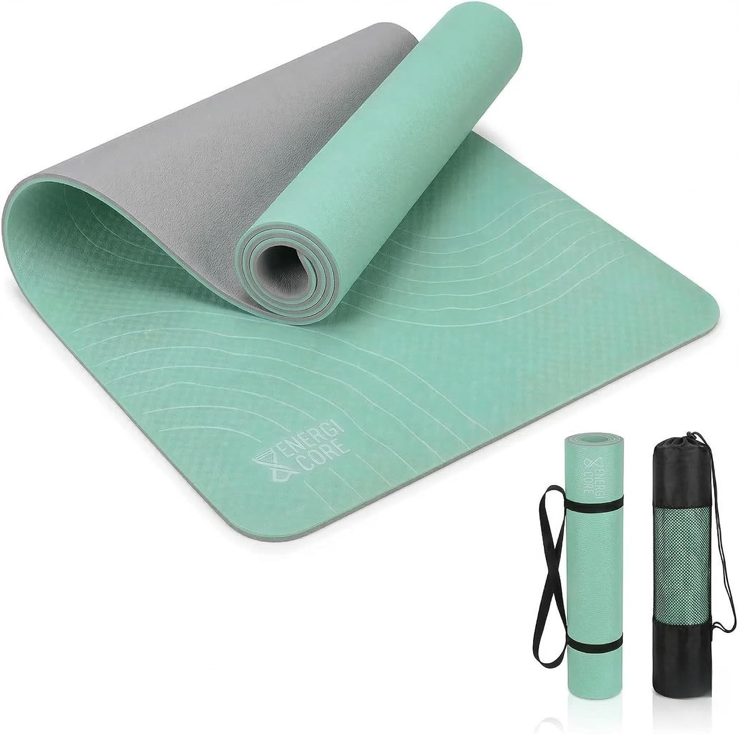 TPE Yoga Mat (72&Prime; X 24&Prime; X 5Mm) – Cruise Color Non-Slip Workout Mat with Alignmen