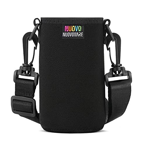 Water Bottle Carrier Bag, Premium Neoprene Portable Insulated Small Black