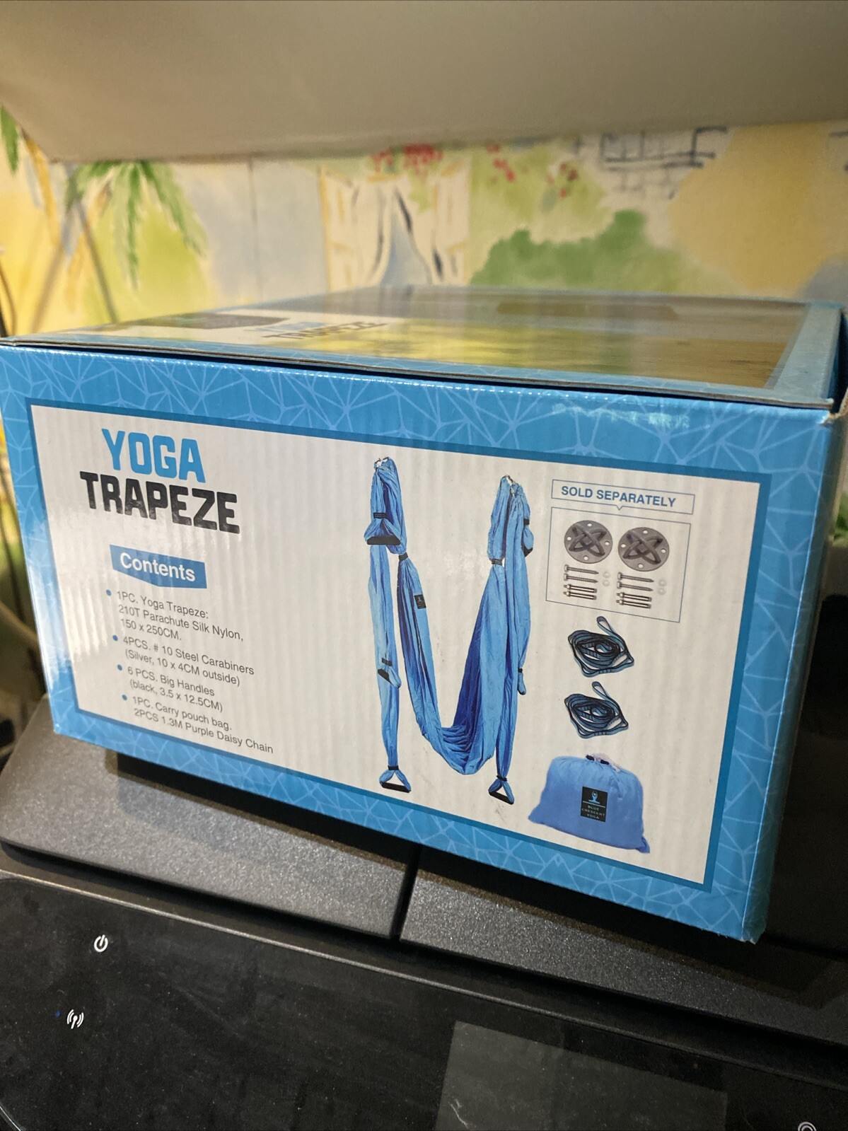 Blue Crescent Yoga YOGA TRAPEZE NIB Swing Aerial Flying Sling