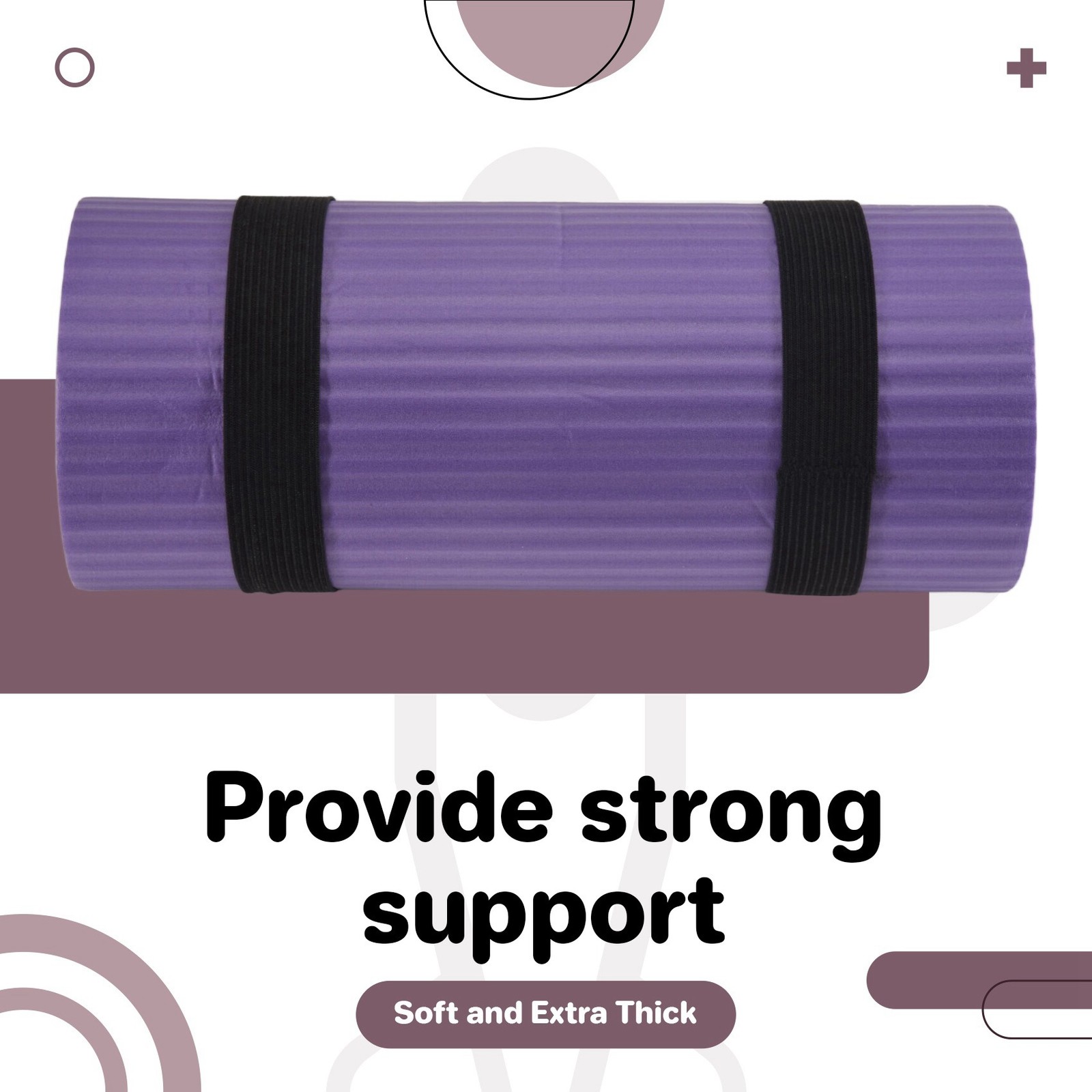 15MM Thick Yoga Mat Comfort Foam Knee Elbow Pad Mats for Exercise Yoga1443