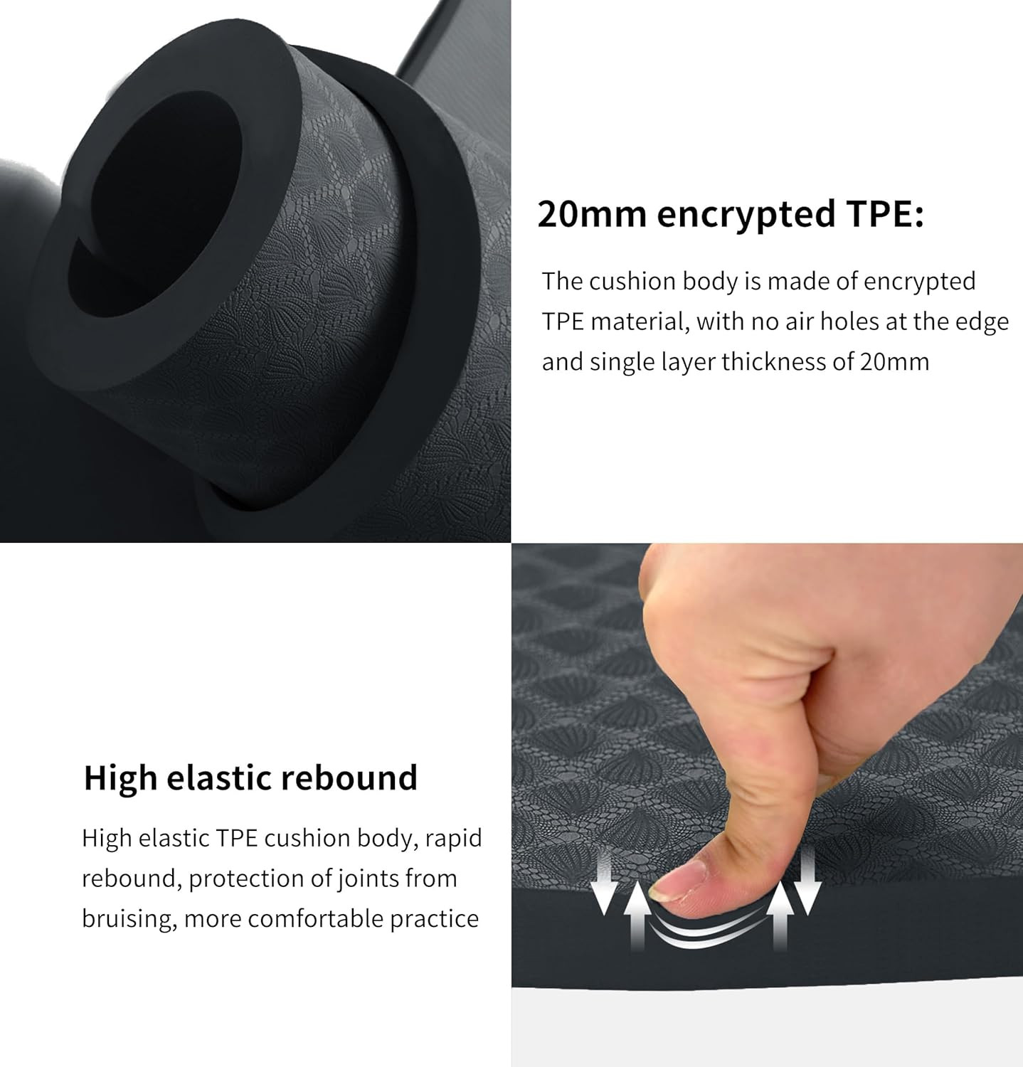 Large Exercise Mat – 15Mm/20Mm/30Mm Thick Yoga Mat | Workout Mat for Fitness, Yo