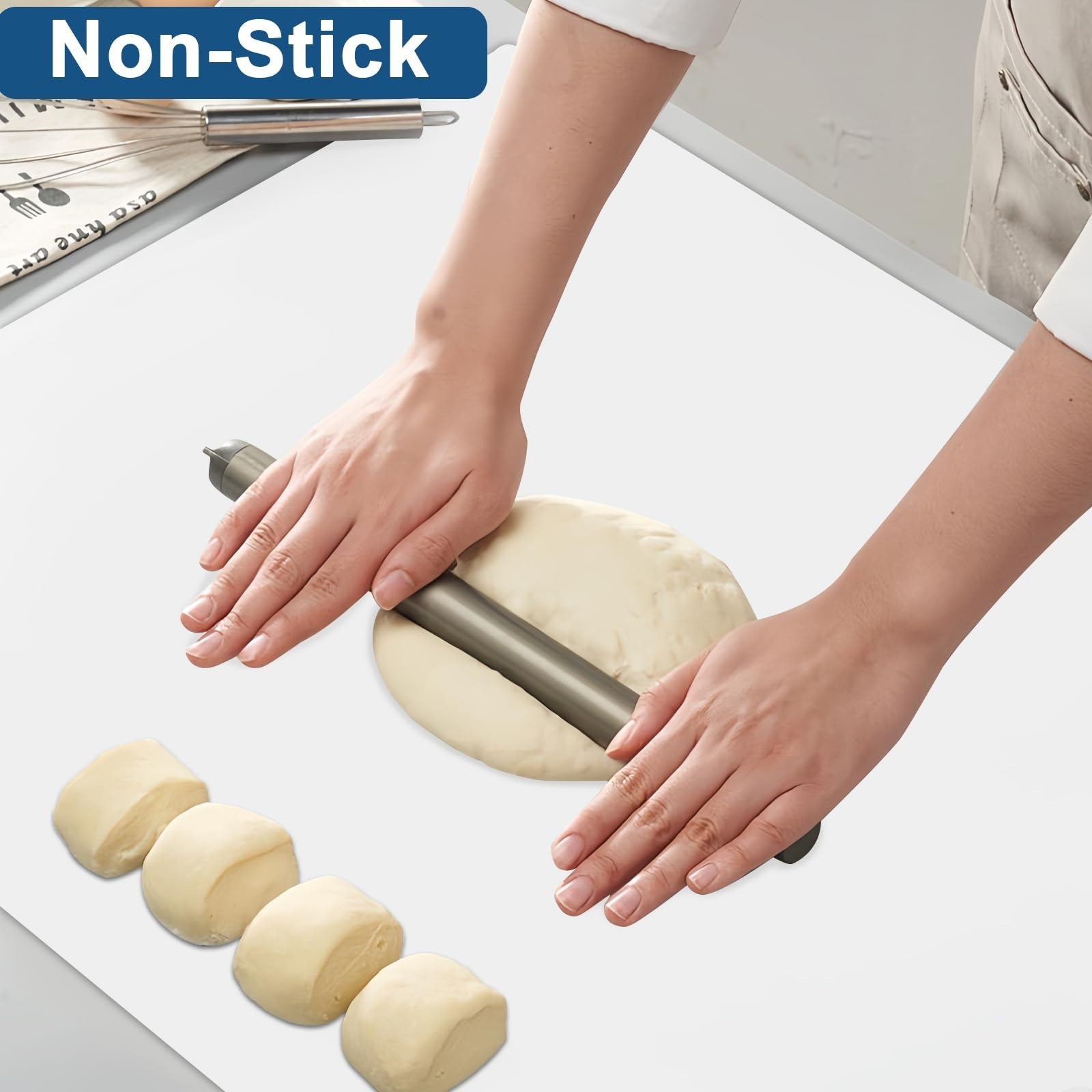 Large Silicone Mat, 48&Prime;x32&Prime;(120cmx80cm) Silicone Mats for Kitchen Counter, No…