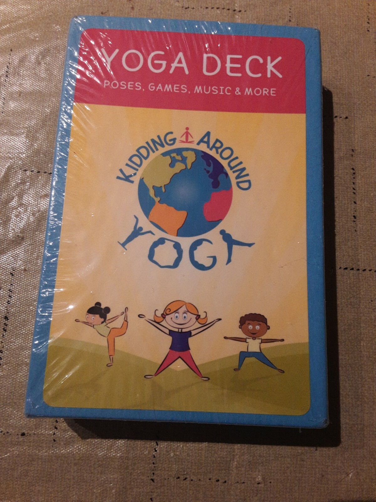 Kidding Around YOGA Deck, games poses music flash cards ages 4-12 NEW FREE S/H