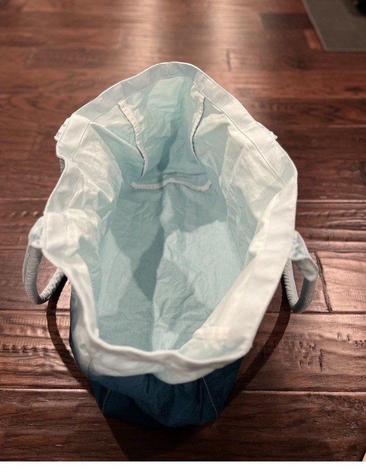 Athleta blue ombre canvas tote bag.