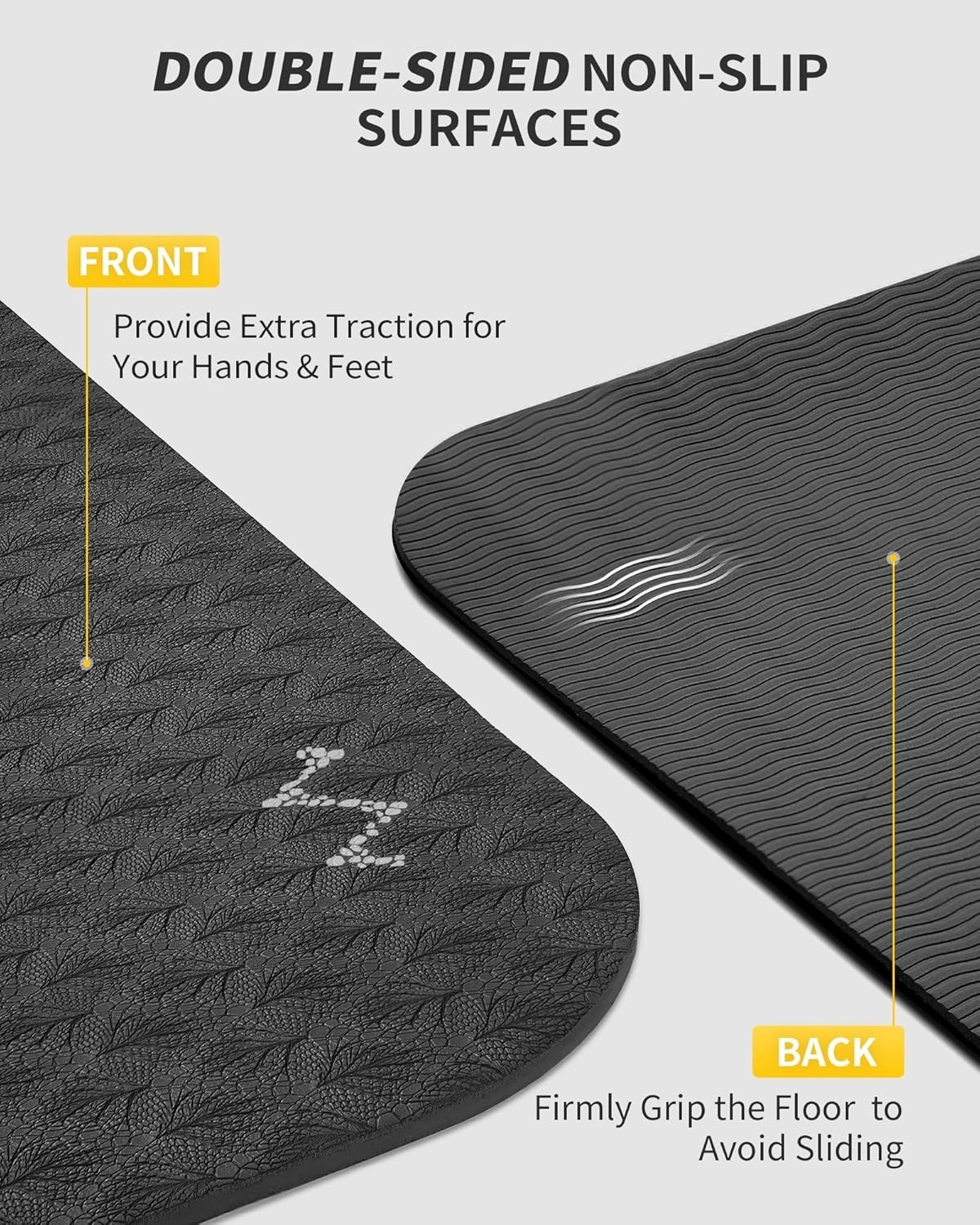 Yoga Mat 72&Prime; x 48&Prime; Large Workout Mat for Home Gym Flooring | 6mm-12mm