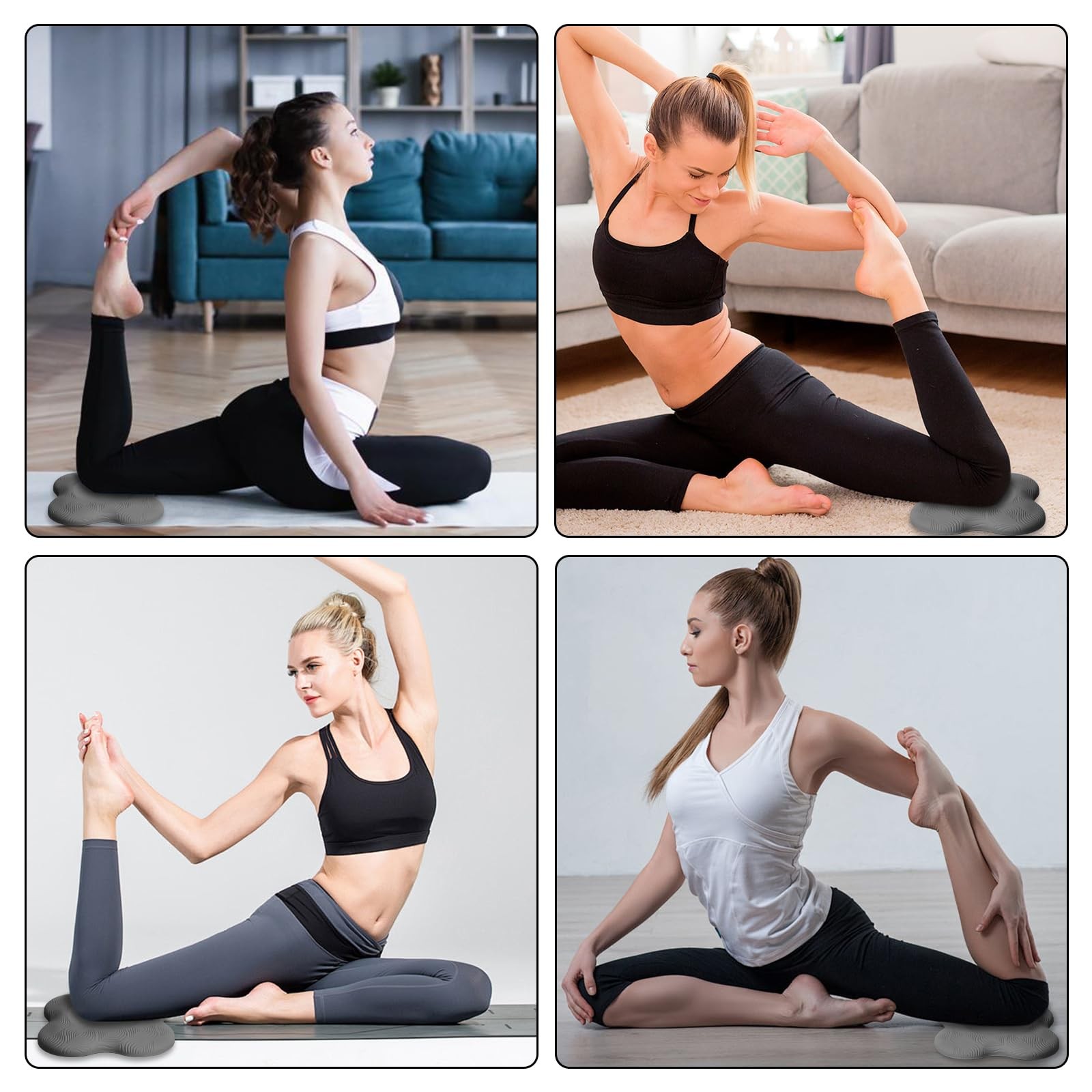 2 Pack Yoga Knee Pad Mats Extra Thick Knees Elbows Wrist Hands Head Foam