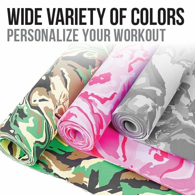 Victor Fitness VYGC2 Gray Camo TPE Yoga Mat with Red/Black X-Large Waist Trainer