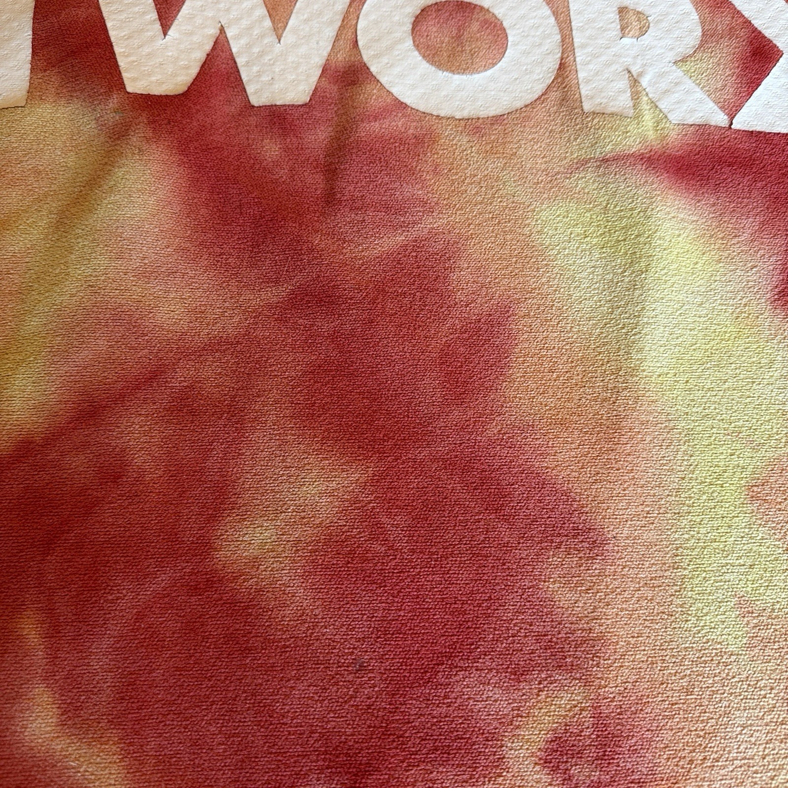 Hotworx Yoga Towel – Tie Dye Orange Red Yellow Non Slip Grip