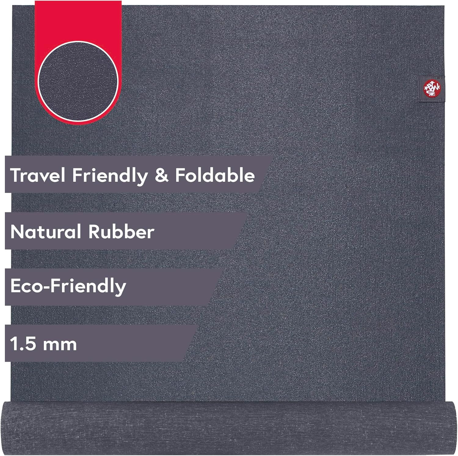 Manduka Eko Superlite Yoga Mat – 1.5Mm Natural Rubber | Foldable & Travel Friend