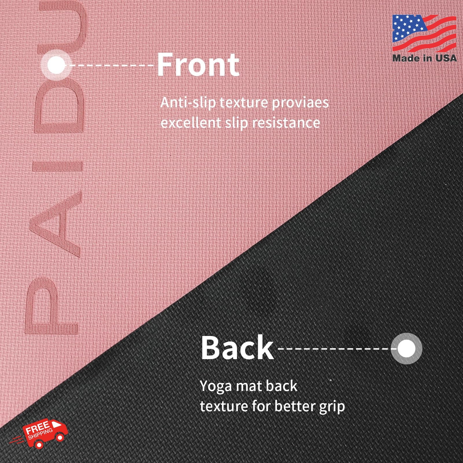 PAIDU Yoga Mat Non Slip Anti-tear,extra thick-2/5 inch(10MM)High Resiliency Prof