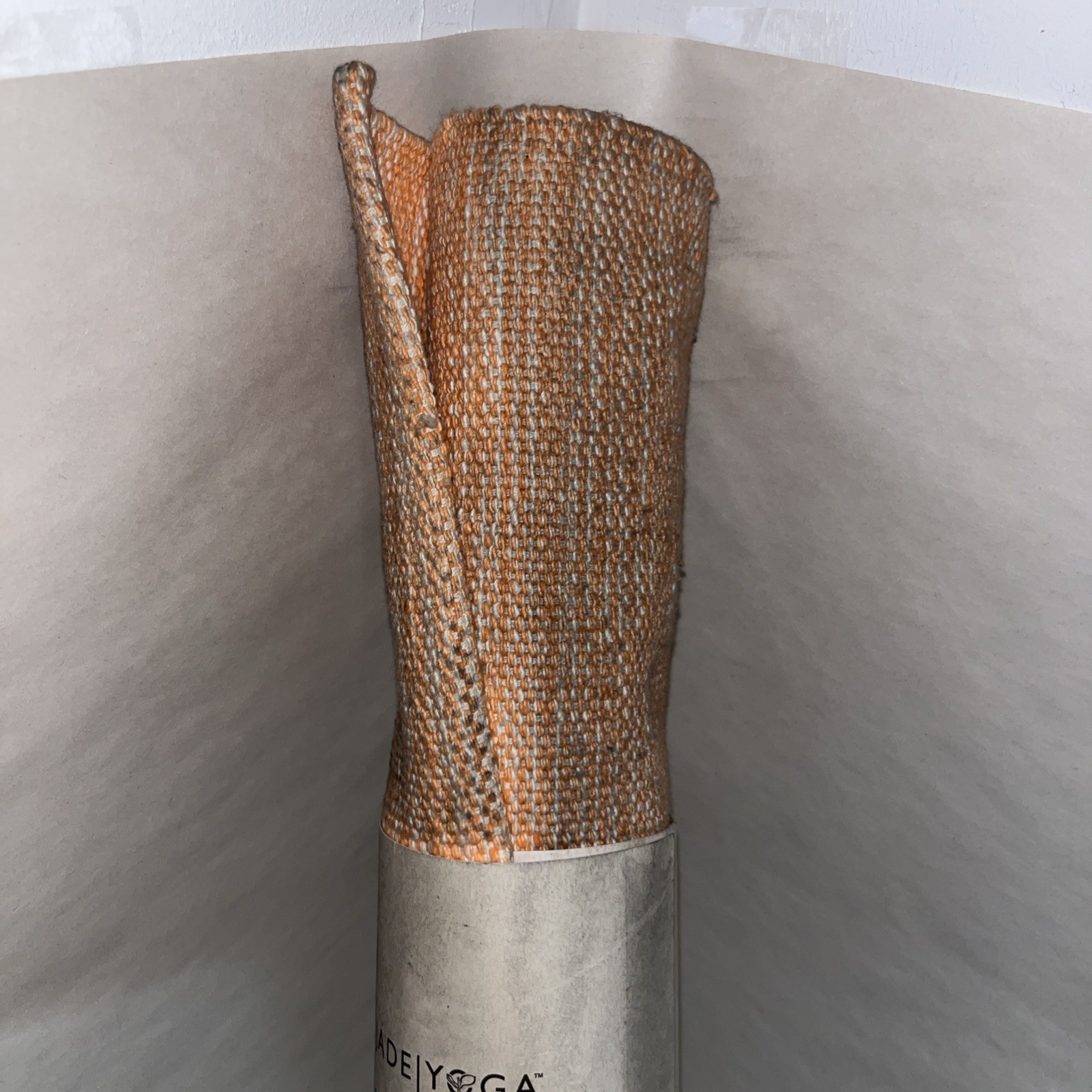 Jade Yoga Orange Organic Cotton Mysore Yoga Mat With Defects