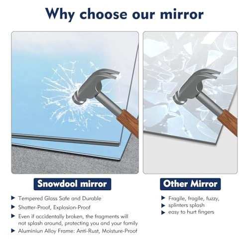 Home Gym Mirror, 48 »X24 »(Each) -3PCS Full Body Mirror for Yoga, Garage,