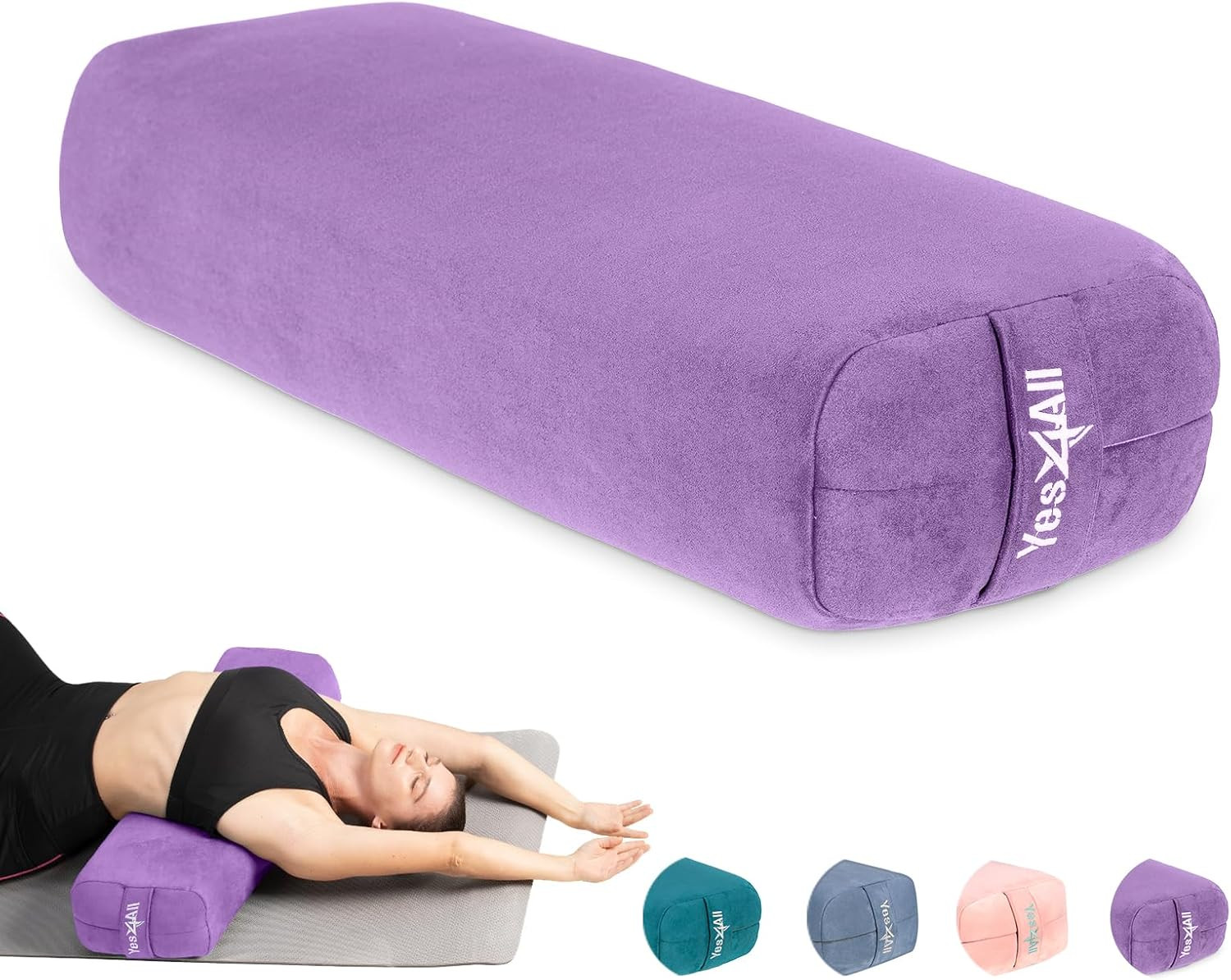 Triple-Layer Sponge Yoga Bolster Pillow for Restorative Yoga & Meditation – Vers