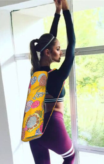 Running Fancy BohemianExercise Sports Cotton Body Kantha Yoga Bag