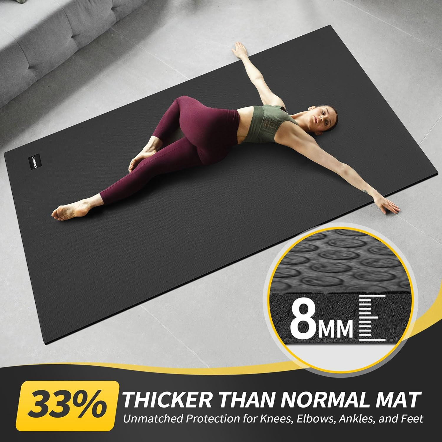 Yoga Mat for Women and Men, Extra Long and Wide Exercise Mat(72&Prime;X48&Prime;/84&Prime;X30&Prime;), L
