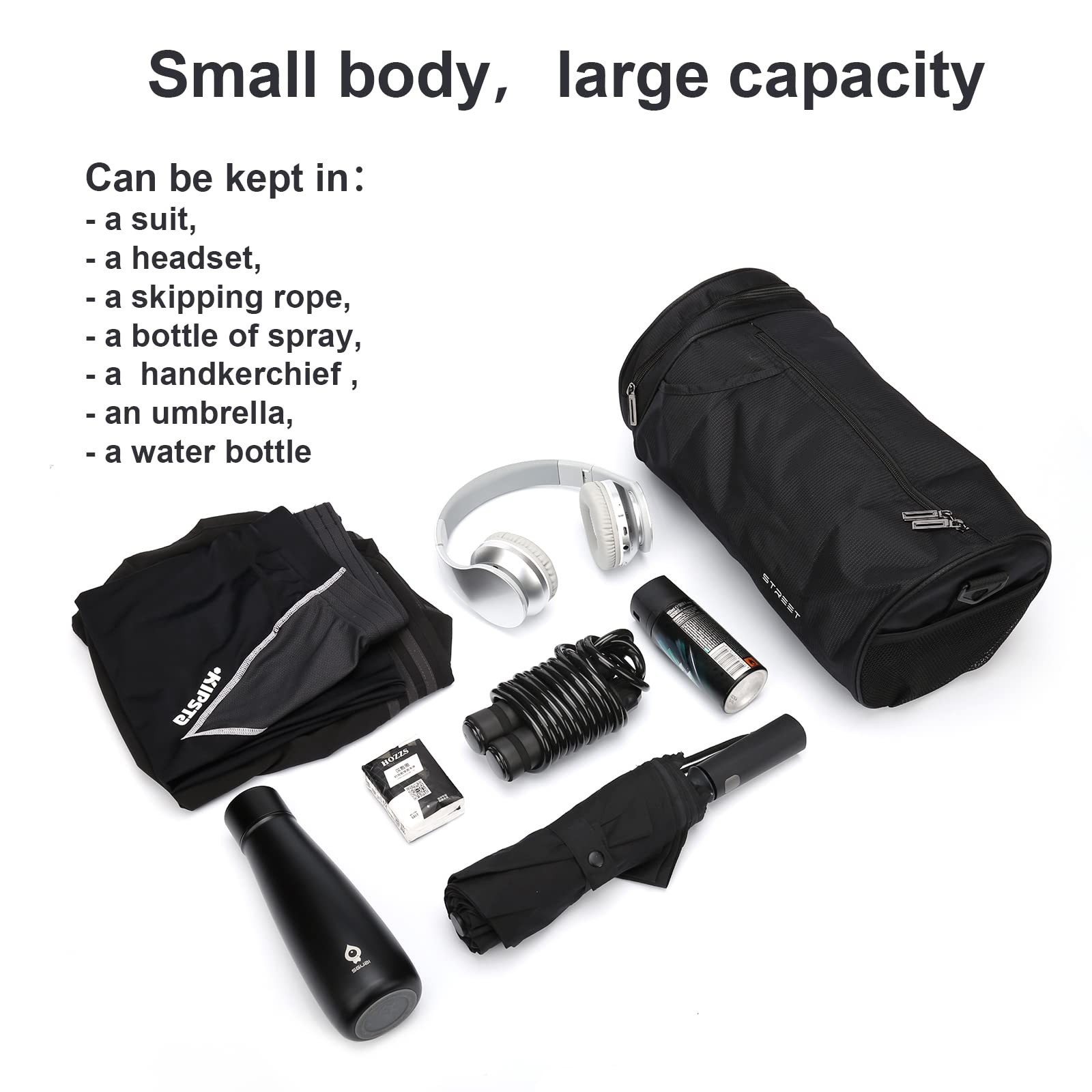 Small Sports Gym Bag Workout Lightweight Duffel Bags for Men and Women Black …