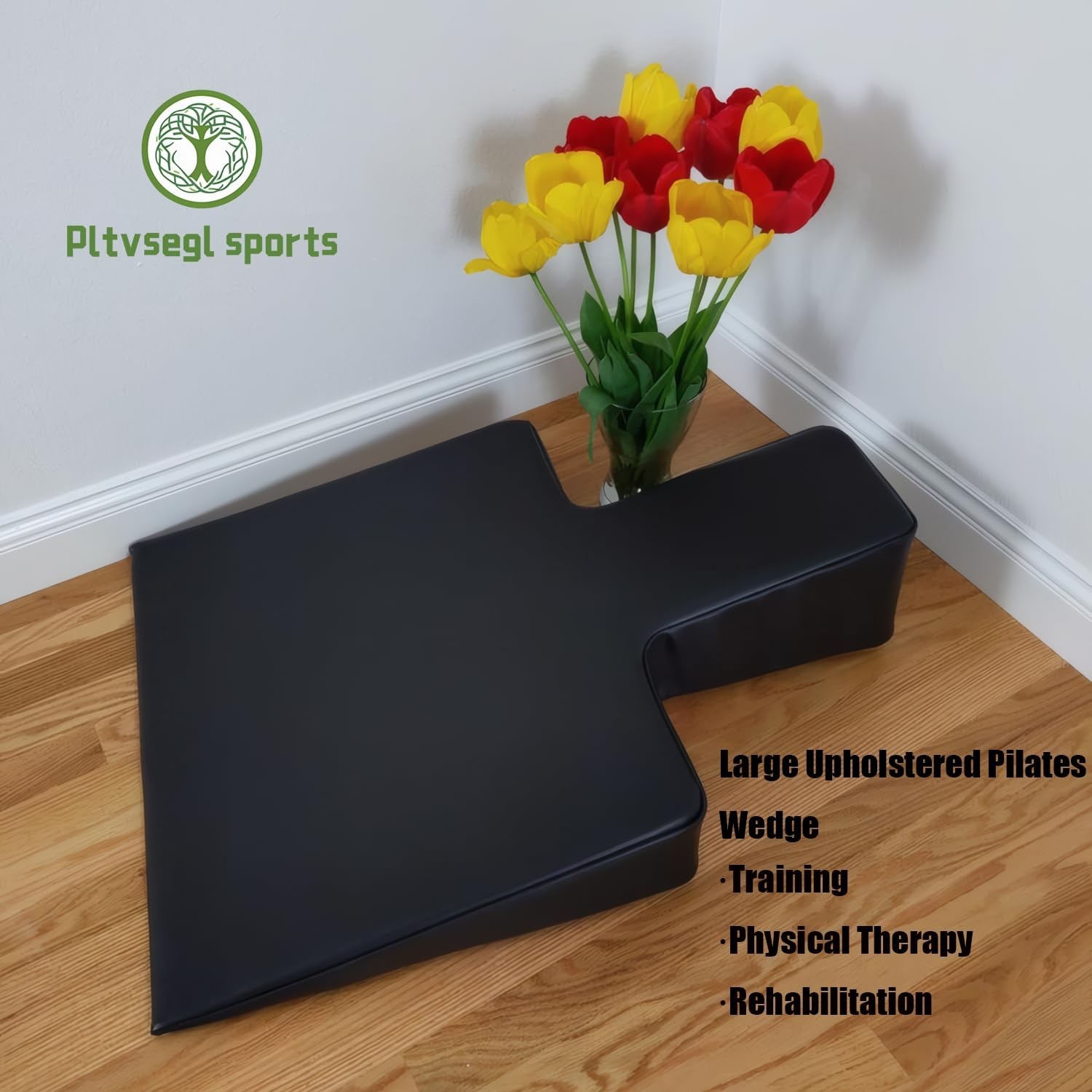 Pilates Wedge, Large Upholstered Wedge for Pilates Refromer, Build Strength a…