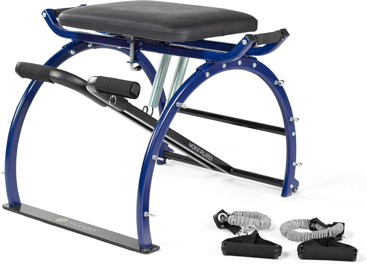 Moxxi Pilates Chair with Resistance Bands – Home Gym Equipment, 250 Lb Capacity